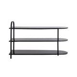 Unity Modern 24" 9-Pair 3-Tier Iron Curved Decker Shoe Rack