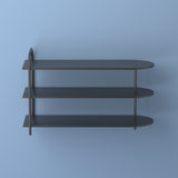 Unity Modern 24" 9-Pair 3-Tier Iron Curved Decker Shoe Rack