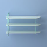 Unity Modern 24" 9-Pair 3-Tier Iron Curved Decker Shoe Rack
