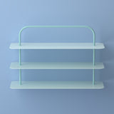 Coffe Minimalist 24.5" 9-Pair 3-Tier Iron Thin Flat Plate Shoe Rack