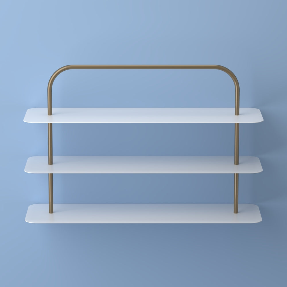 Coffe Minimalist 24.5" 9-Pair 3-Tier Iron Thin Flat Plate Shoe Rack