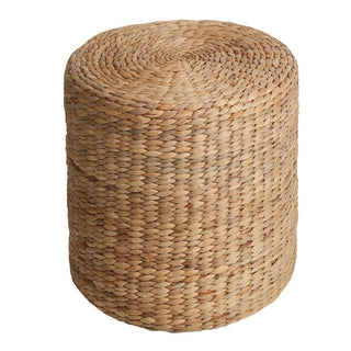 Zoey Modern Coastal Hand-Woven Hyacinth Stool