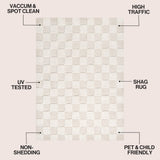 Driftvale Geometric Checker High-low Shag Area Rug