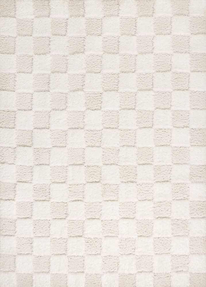Driftvale Geometric Checker High-low Shag Area Rug