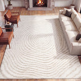 Sandmere Concentric Ring High-low Shag Area Rug