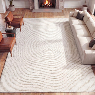Sandmere Concentric Ring High-low Shag Area Rug
