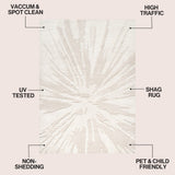 Willowshade Sunburst Abstract High-low Shag Area Rug
