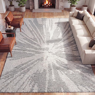 Willowshade Sunburst Abstract High-low Shag Area Rug