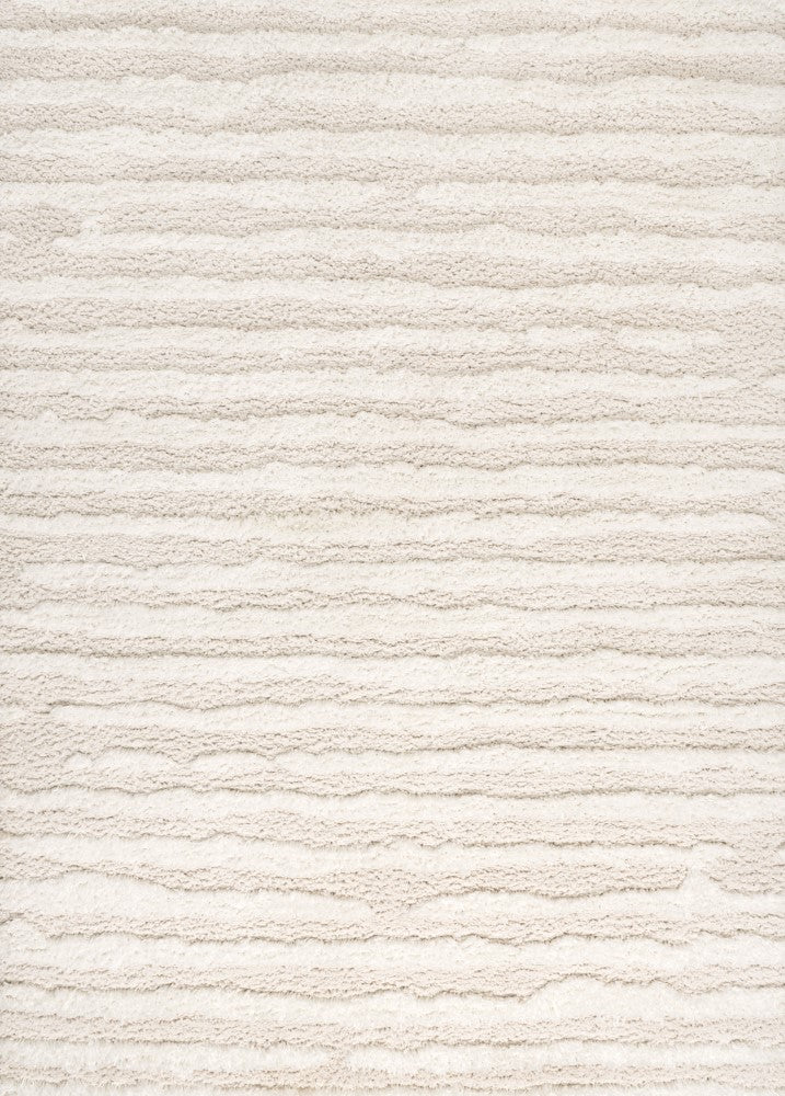 Earthyn Distressed Linear Stripe High-low Shag Area Rug