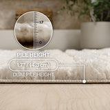 Earthyn Distressed Linear Stripe High-low Shag Area Rug