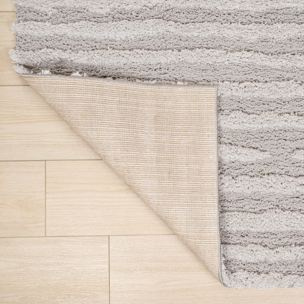 Earthyn Distressed Linear Stripe High-low Shag Area Rug