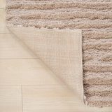 Earthyn Distressed Linear Stripe High-low Shag Area Rug