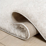 Veloura Modern Luxe Solid High-pile Shag Area Rug