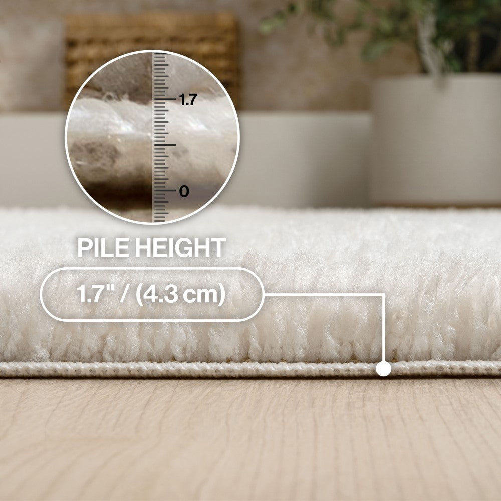 Veloura Modern Luxe Solid High-pile Shag Area Rug