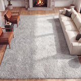 Veloura Modern Luxe Solid High-pile Shag Area Rug