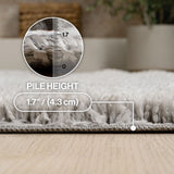 Veloura Modern Luxe Solid High-pile Shag Area Rug