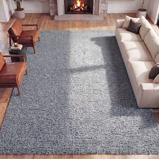Veloura Modern Luxe Solid High-pile Shag Area Rug
