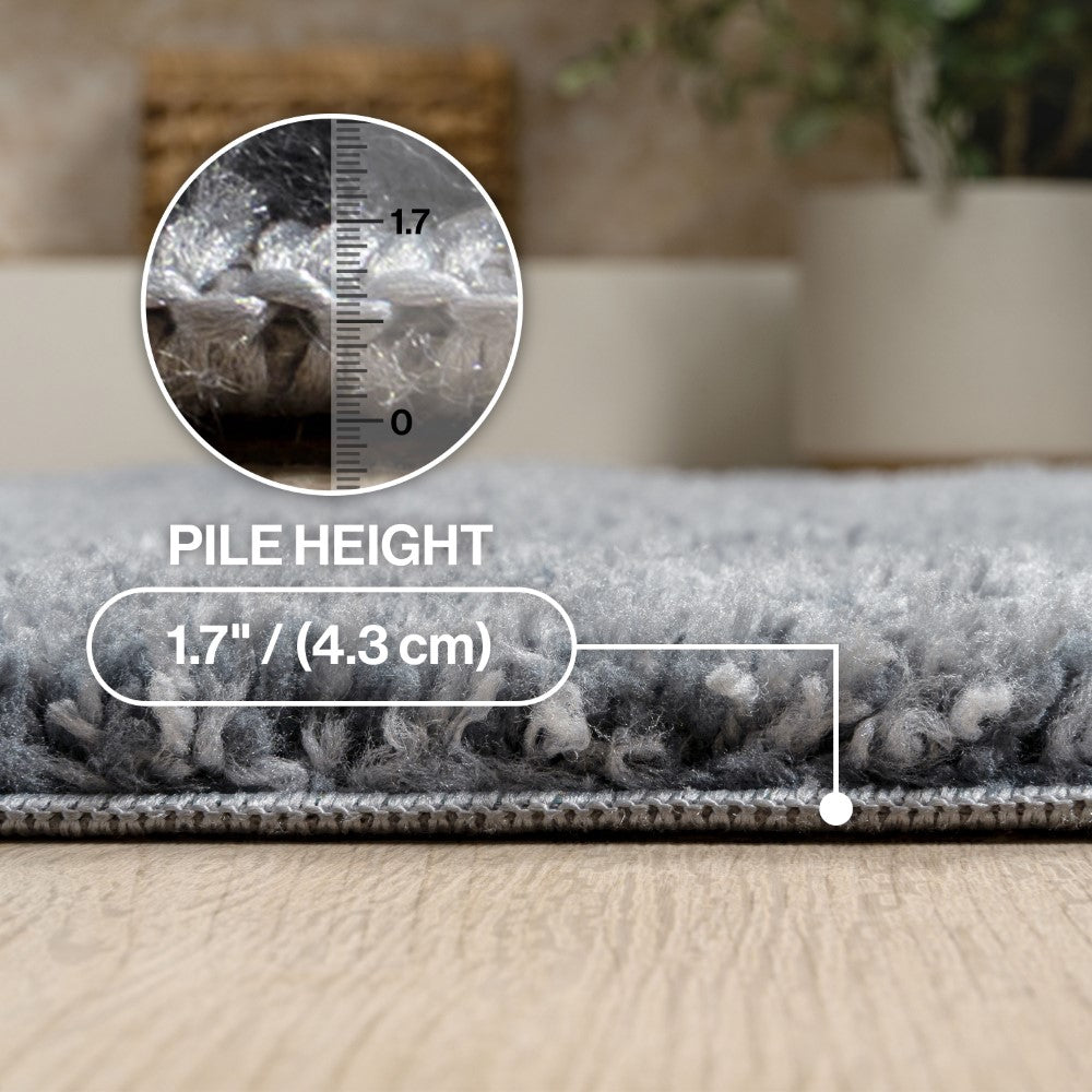 Veloura Modern Luxe Solid High-pile Shag Area Rug