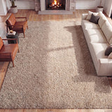 Veloura Modern Luxe Solid High-pile Shag Area Rug