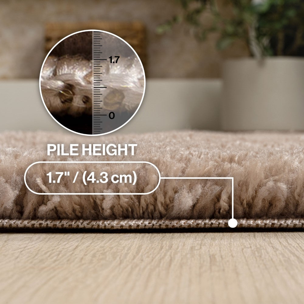 Veloura Modern Luxe Solid High-pile Shag Area Rug