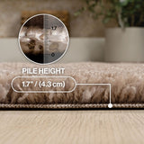 Veloura Modern Luxe Solid High-pile Shag Area Rug