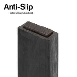 Cynara 11.8" Traditional Classic Solid Acacia Wood Shower Shaving Foot Stool