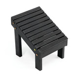 Cynara 11.8" Traditional Classic Solid Acacia Wood Shower Shaving Foot Stool