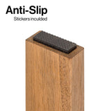 Cynara 11.8" Traditional Classic Solid Acacia Wood Shower Shaving Foot Stool
