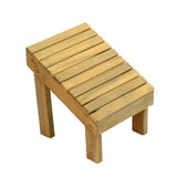 Cynara 11.8" Traditional Classic Solid Acacia Wood Shower Shaving Foot Stool