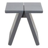 Zentro 15.75" Rustic Scandinavian Handcrafted Solid Mindi Wood Sculptural Base Accent Stool