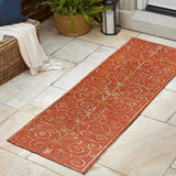 Ariadne Classic Cottage Filigree Scroll Reversible Machine-Washable Indoor/Outdoor Area Rug