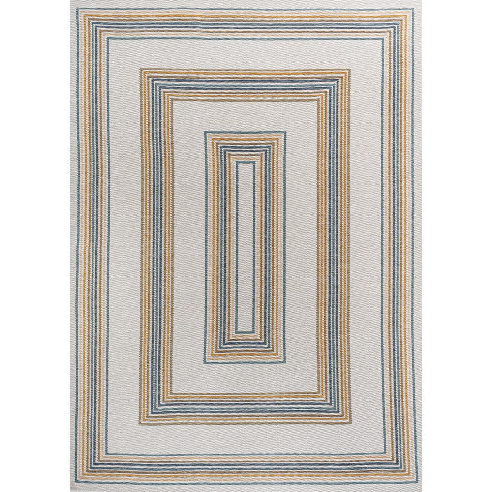 Always Classic Nautical Mitre Stripe Reversible Machine-Washable Indoor/Outdoor Area Rug