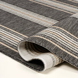 Always Classic Nautical Mitre Stripe Reversible Machine-Washable Indoor/Outdoor Area Rug
