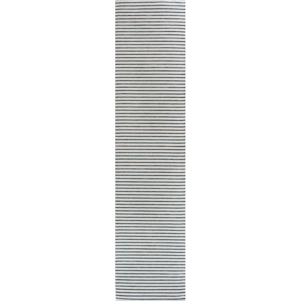 Eco Classic Coastal Pinstripe Reversible Machine-Washable Indoor/Outdoor Area Rug