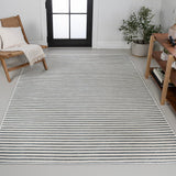 Eco Classic Coastal Pinstripe Reversible Machine-Washable Indoor/Outdoor Area Rug