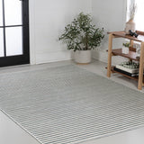 Eco Classic Coastal Pinstripe Reversible Machine-Washable Indoor/Outdoor Area Rug
