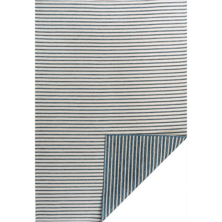 Eco Classic Coastal Pinstripe Reversible Machine-Washable Indoor/Outdoor Area Rug