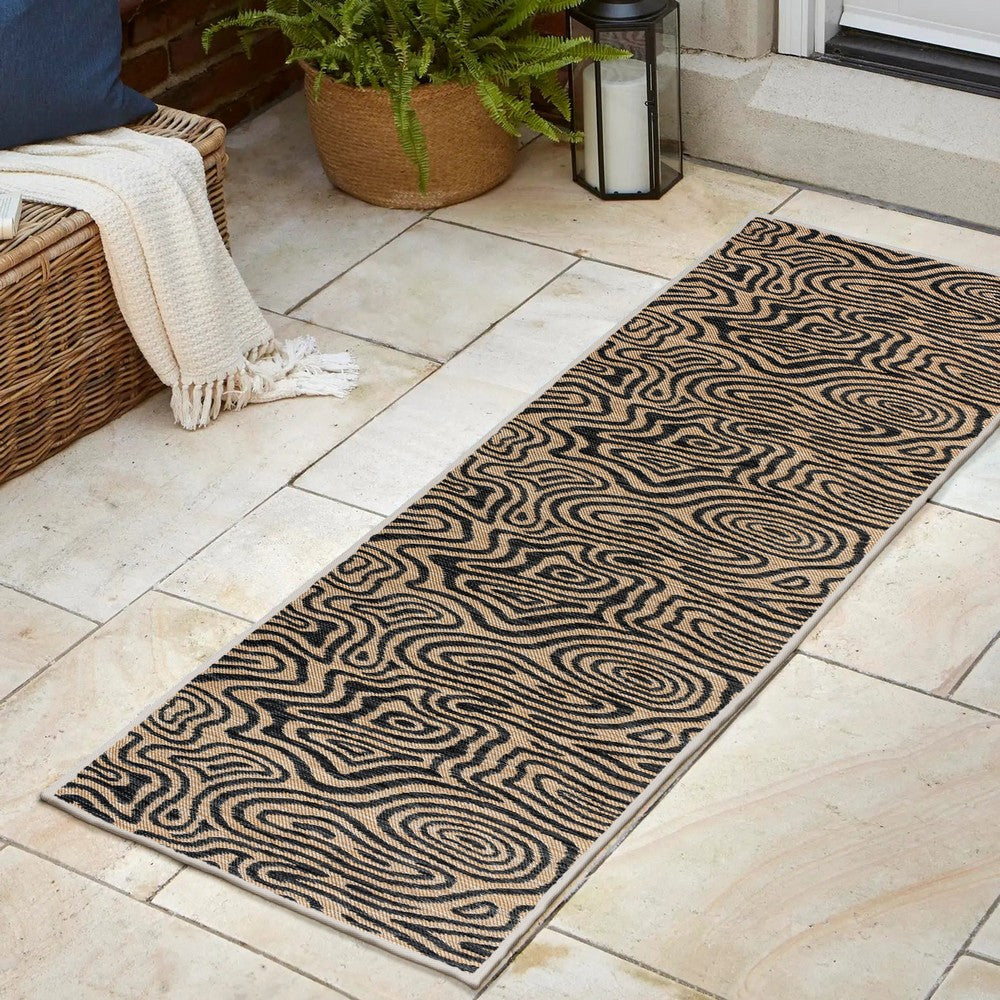 Echo Modern Bohemian Abstract Organic Reversible Machine-Washable Indoor/Outdoor Area Rug