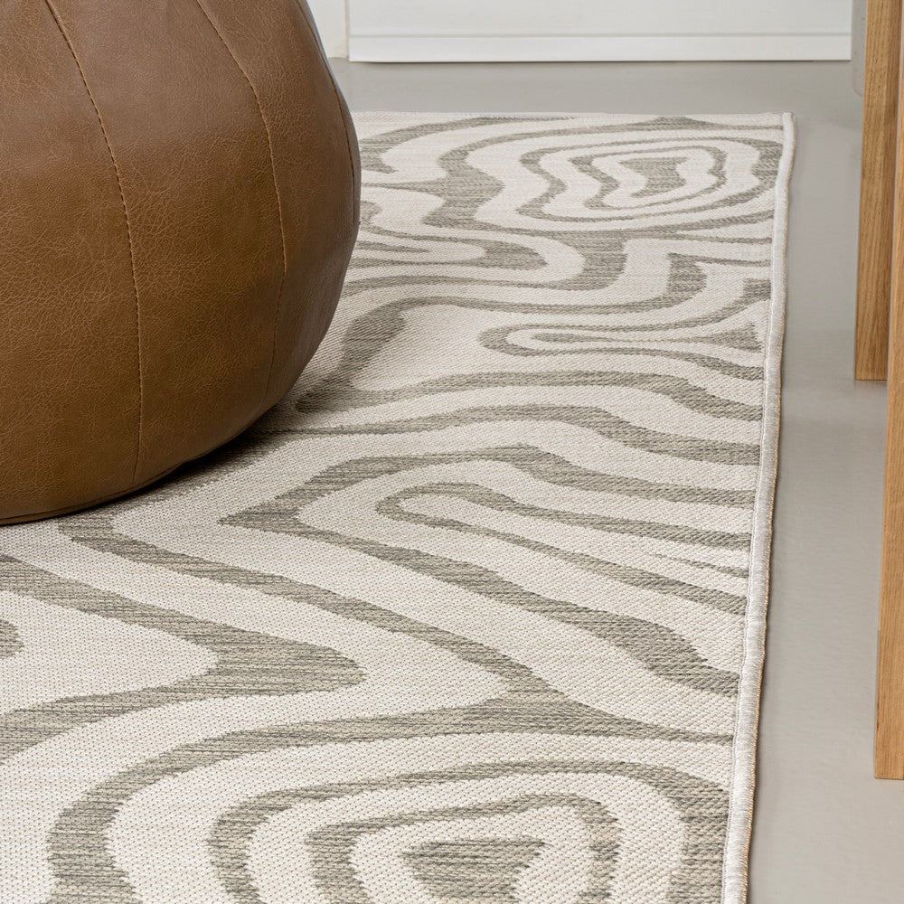 Echo Modern Bohemian Abstract Organic Reversible Machine-Washable Indoor/Outdoor Area Rug