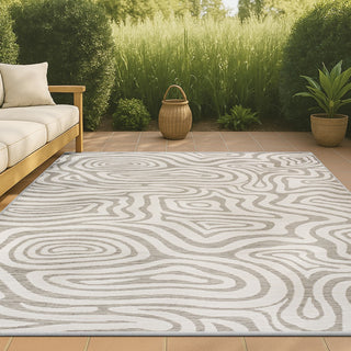 Echo Modern Bohemian Abstract Organic Reversible Machine-Washable Indoor/Outdoor Area Rug