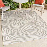 Echo Modern Bohemian Abstract Organic Reversible Machine-Washable Indoor/Outdoor Area Rug