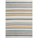 Remat Classic Coastal Ticking Stripe Reversible Machine-Washable Indoor/Outdoor Area Rug