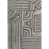 Leah Mid-Century Modern Arch Stripe Reversible Machine-Washable Indoor/Outdoor Area Rug