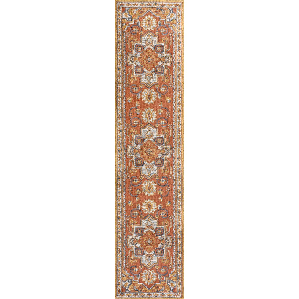 Langley Traditional Vintage Medallion Reversible Machine-Washable Indoor/Outdoor Area Rug