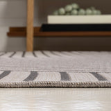 Cord Mid-Century Modern Curve Stripe Reversible Machine-Washable Indoor/Outdoor Area Rug