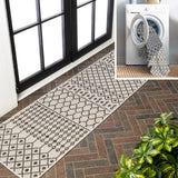 Lizzy Modern Geometric Moroccan Reversible Machine-Washable Indoor/Outdoor Area Rug