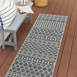 Lizzy Modern Geometric Moroccan Reversible Machine-Washable Indoor/Outdoor Area Rug