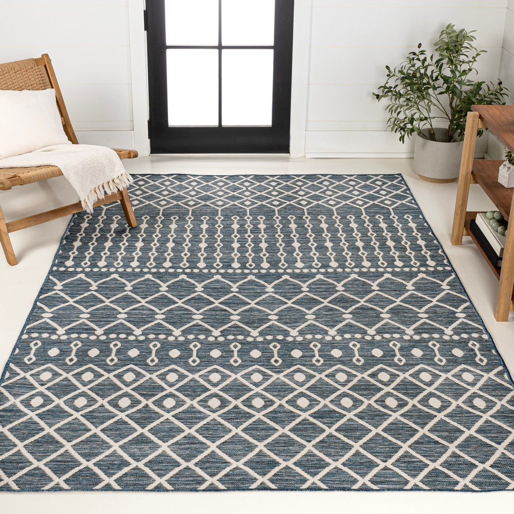 Lizzy Modern Geometric Moroccan Reversible Machine-Washable Indoor/Outdoor Area Rug