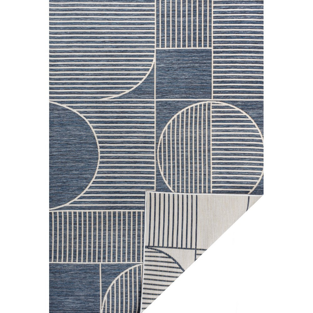 Couristan Mid-Century Modern Geometric Lines Reversible Machine-Washable Indoor/Outdoor Area Rug