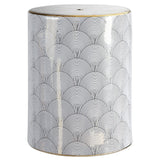 Carey Scale 17" Modern Ceramic Garden Stool